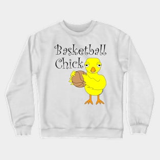 Basketball Chick Text Crewneck Sweatshirt